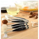 Norpro, White Grip-EZ 6-Piece Measuring Spoons Set, One Size