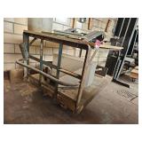 Industrial Rolling Work Table - Contents Included
