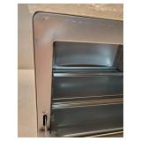 Nuwave Bravo Pro XL Convection Oven and Air Fryer with Probe. MISSING SHELVES. DENTED Inside Top Left Corner.  Door Seems to Shut Correctly. See Last Two Photos. - Retail: $249