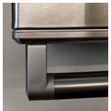 Nuwave Bravo Pro XL Convection Oven and Air Fryer with Probe. MISSING SHELVES. DENTED Inside Top Left Corner.  Door Seems to Shut Correctly. See Last Two Photos. - Retail: $249