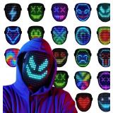 LED Mask Light Up Mask with Gesture Sensing, Cool Stuff Toys Gifts for Boys Girls, Cool Toys Gifts for Halloween Costumes Christmas Birthday Party - Retail: $36