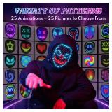 LED Mask Light Up Mask with Gesture Sensing, Cool Stuff Toys Gifts for Boys Girls, Cool Toys Gifts for Halloween Costumes Christmas Birthday Party - Retail: $36