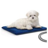 Cat Heating Pad Outdoor Indoor, IPX7 Waterproof Dog Heating Pad with Self-Inflating for Extra Thickness, Chew-Resistant Stainless Steel Cord, Electric Heated Cat Bed for Outside Feral House