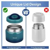 Insulated Thermo Food Jar for Kids - 12 Oz Capacity, Suitable for Hot & Cold Foods, Leak-Proof Vacuum Stainless Steel Design with Wide Mouth for Lunches, Soups and Travel