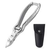 BEZOX Heavy Duty Podiatrist Toenail Clippers for Thick and Ingrown Nails, Stainless Steel Toe Nail Clipper, Toenail Tools - Silver - Retail: $20