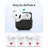 ESR for AirPods 4 Case, Compatible with AirPods 4th Generation Case (2024) (USB-C), Compatible with MagSafe, Drop Protection Cover with Lanyard, Magnetic Lid Lock, Orbit Hybrid Series, Black - Retail: