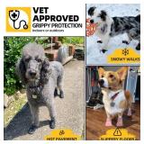 Dog Shoes, Dog Boots for Large Dogs, Waterproof Dog Booties Paw Protector for Summer Hot Pavement, Winter Snowy Day, Outdoor Walking, Indoor Hard Floors Anti Slip Sole Black Size 7 - Retail: $33