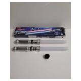 2 Pack 7 Colors Light Up Swords for Kids, Dual Extendable LED Swords Set with FX Sound (Motion Sensitive) and Sliver Handle for Fighters and Warriors, Halloween Birthday Party Gift for Boys. VISIBLE U