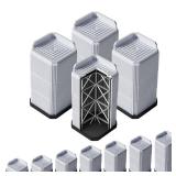 Heavy Duty Sofa Risers 5.5 Inch, Industrial-Grade Desk Raise Blocks for Couch, Table, Bed, Refrigerator, Washing Machine Anti-Slip, Shock Absorbing, Quiet, Supports up to 4000 lbs(White)