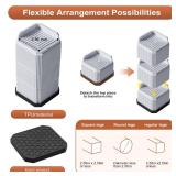 Heavy Duty Sofa Risers 5.5 Inch, Industrial-Grade Desk Raise Blocks for Couch, Table, Bed, Refrigerator, Washing Machine Anti-Slip, Shock Absorbing, Quiet, Supports up to 4000 lbs(White)