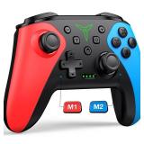 Wireless Switch Controller for Nintendo Switch/Switch 2/Lite/OLED Controller, Switch Controller with a Mouse Touch Feeling on Back Buttons, Extra Switch Pro Controller with Wake-up, Programmable, Turb
