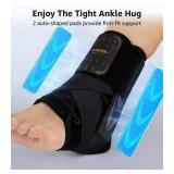 Slim-Fit Ankle Brace for Sprained Ankle, Quick Lace Up Ankle Support for Women Men with 2 Auto-Shaped Pads, Air Fabric Cool Ankle Stabilizer for Injury Recover, Running, Sports, M(12-13) - Retail: $30