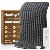 Heating Pad for Back, Neck, Shoulder Pain & Cramps Relief, Electric Heating Pad with 6 Heat Settings, Auto-Off, Moist Dry Heat Options, Gifts for Women, Men, Mom, Dad, Wife, Husband - Retail: $19
