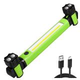 Work Light, 2500LM Bright LED Work Lights, 5200mAh Rechargeable Magnetic Underhood Work Light with Hooks, Cordless Battery Powered Mechanic Light for Car Repairing/Inspection/Garage/Workshop/Emergency