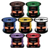 14 Gauge Automotive Primary Wire (100ft Each 7 Color Bundle Set) Durable Primary/Remote, Power/Ground Electrical Wire for Trailer, Car Audio, Lighting Circuits  Total - Retail: $70