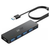 Acer USB Hub 4 Ports, Multiple USB 3.0 Hub, USBA Splitter for Laptop with Type C Power Port, Extender for A Port Laptop, PC, Desktop and More (4ft) - Retail: $23
