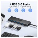 Acer USB Hub 4 Ports, Multiple USB 3.0 Hub, USBA Splitter for Laptop with Type C Power Port, Extender for A Port Laptop, PC, Desktop and More (4ft) - Retail: $23