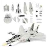 F-14 Tomcat 3D Quick Build Model Kit Fighter Jet Aircraft Puzzle, Precision DIY Military Aircraft Building Kit for Adults, Collectible Display Aviation Hobby, STEM Engineering Gift - Retail: $22