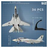 F-14 Tomcat 3D Quick Build Model Kit Fighter Jet Aircraft Puzzle, Precision DIY Military Aircraft Building Kit for Adults, Collectible Display Aviation Hobby, STEM Engineering Gift - Retail: $22