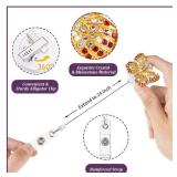 3 Pieces Butterfly Badge Reels Retractable Rhinestone Nurse Badge Holders Butterfly ID Name Tag Holder Reels with Alligator Clips and Belt Clips for Teachers Students Volunteers and Employees - Retail