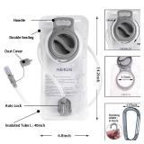 Hydration Bladder 2 Liter, Water Bladder for Hiking Backpack, Leak Proof Water Bladder Bag, BPA Free Military Water Storage Bladder, Hydration Pack for Bicycling Hiking Camping Hunting Running - Retai