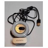 GUSGU G910 2K Quad HD Webcam for PC, with Microphone & Light & Privacy Cover, Web Camera for Desktop Computer/Laptop/MacBook, USB Streaming Camera - Retail: $48