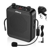 Portable Voice Amplifier, Giecy 30W 2800mAh Bluetooth Rechargeable Personal Voice Amplifier with Microphone Headset, PA System Speaker for Multiple Locations Classroom, Meetings and Outdoors - Retail: