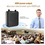 Portable Voice Amplifier, Giecy 30W 2800mAh Bluetooth Rechargeable Personal Voice Amplifier with Microphone Headset, PA System Speaker for Multiple Locations Classroom, Meetings and Outdoors - Retail:
