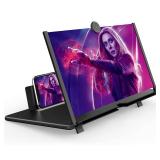 16 Screen Magnifier for Cell Phone 3D HD Magnifying Screen Enlarger Projector for Movies Videos and Gaming Foldable Phone Stand Holder with Screen Amplifier Compatible with All Smartphones - Retail: $