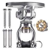 Silent Bearing Swivel Swing Hanger Stainless Steel Swing Hook Ceiling Mount Swing Bracket for Aerial Yoga Silks Swing Chair Heavy Bag Swing Set Indoor Outdoor Swing - Retail: $20