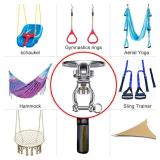 Silent Bearing Swivel Swing Hanger Stainless Steel Swing Hook Ceiling Mount Swing Bracket for Aerial Yoga Silks Swing Chair Heavy Bag Swing Set Indoor Outdoor Swing - Retail: $20