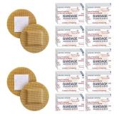 200 Pcs 1 Inch Adhesive Spot Bandage Round Fabric Adhesive Circular Small Face Bandages with Non Stick Pad Latex Free for Skin Wound Care - Retail: $10