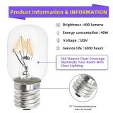 AMI PARTS 8206232A Bulb 40w 125v Microwave Oven Light -Under Hood Microwave Bulb- E17 Fit for Whirlpool Microwave Light Bulb - Retail: $6