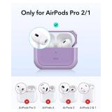 ESR for AirPods Pro 2 Case, Compatible with Airpods Pro Case 2nd / 1st Generation (2023/2022/2019), Compatible with MagSafe, Full Drop Protection Cover with Lanyard, Purple - Retail: $16