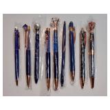 9 Pcs Ballpoint Pens Set Metal Crystal Diamond Pen Glitter Pens for Journaling, Writing, Gifts, Women, Girls, Christmas, Birthday, Office Desk,