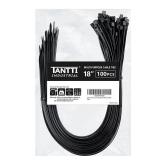 Zip Ties 18 inch (100 Pack), Black, 60lb Tensile Strength, UV Resistant Cable Ties for indoor and outdoor use. COUNT UNKNOWN. - Retail: $10