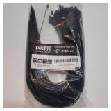 Zip Ties 18 inch (100 Pack), Black, 60lb Tensile Strength, UV Resistant Cable Ties for indoor and outdoor use. COUNT UNKNOWN. - Retail: $10
