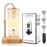 Candle Warmer Lamp, Candle Warmer Light with Timer & Dimmer, Candle Warmer Lamp Adjustable Height, Compatible with Jar Scented Candles, Candle Warming Lamp with 3 Bulbs for Home Decor - Retail: $23