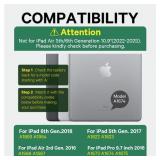 Keyboard Case for iPad 9.7 inch, iPad 6th (2018)/iPad 5th Gen (2017), iPad Air 2nd Gen (2014), 7 Color Backlit, 2 BT Devices, Touchpad Keyboard Pro 9.7, Black - Retail: $40