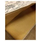 Srugn Washable Rugs 8x10 Area Rugs for Living Room,Rugs for Bedroom,Large Carpets,Ultra Soft Faux Wool Retro Dining Room Rug,Non Slip&Non-Shedding Low Pile Vintage Print Rug for Home Office-Grey Cream