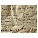 Skid-Resistant Carpet Indoor Area Rug Floor Mat - brown/cream flecked - 5 Ft X 7 Ft ??unsure on size-- Non Slip Rubber Backing, Stain Resistant, - Retail: $190