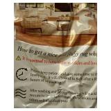 Skid-Resistant Carpet Indoor Area Rug Floor Mat - brown/cream flecked - 5 Ft X 7 Ft ??unsure on size-- Non Slip Rubber Backing, Stain Resistant, - Retail: $190