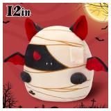 Mummy Vampire Bat Stuffed Plush Pillow Bat Wrapped in Bandages Stuffed Animal Demon Plush Birthday Holiday Decoration Gifts for Boys Girls 12 inches - Retail: $13