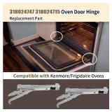 2 PCS 318024747 318024715 Oven Door Hinge Replacement Part Compatible with Frigidaire, Kenmore and Sears Ovens and Ranges, Replacement Part Number# AP4365966 1472436 318024714 AH2345318 EA2345318 - Re