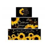 3 Pcs Sunflower Kitchen Rugs Set Christian Sunflower Kitchen Vintage Decor Rug Mats Gifts for Women Non Slip Washable Rustic Farmhouse Accessories Decor for Indoor Entrance Living Room.