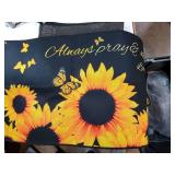 3 Pcs Sunflower Kitchen Rugs Set Christian Sunflower Kitchen Vintage Decor Rug Mats Gifts for Women Non Slip Washable Rustic Farmhouse Accessories Decor for Indoor Entrance Living Room.