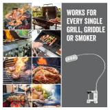 Bright and Durable Magnetic LED Grill Light for Grilling and BBQ, Attaches Magnetically or with Built in Clamp, Long Flexible Gooseneck, Perfect for Blackstone Grills - Retail: $35