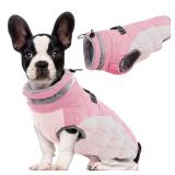 Dog Coat Warm Dog Winter Coat Waterproof Dogs Jacket with Harness Built in Reflective Pet Fleece Vest Zip-Up Cold Weather Coats for Small Dogs Turtleneck & Windproof Coats Chihuahua Pink XS - Retail: 