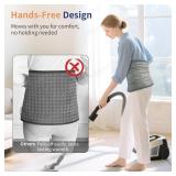 Heating Pad for Back & Period Cramps, 12x24" Large Electric Heating Pad with 26" Waist Belt, 6 Heat Levels 4 Timers & Auto Shut Off, Gift for Women Men Mom Dad(Gray) - Retail: $29"