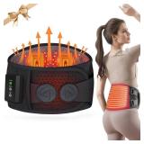 Heating Pad for Period Cramps Back Pain Relief, Electric Heating Pad for Low Back Massager,3 Heat, Black,43x 6" +20" Extended Belt